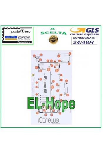 ISCREWS MAP SCREW HOUSING PAD ILLUSTRATED FOR DISASSEMBLY APPLE IPHONE 5S