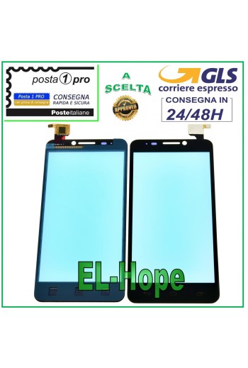 TOUCH SCREEN GLASS ALCATEL POP IDOL OT 6030 OT-6030D DIGITIZER BLACK