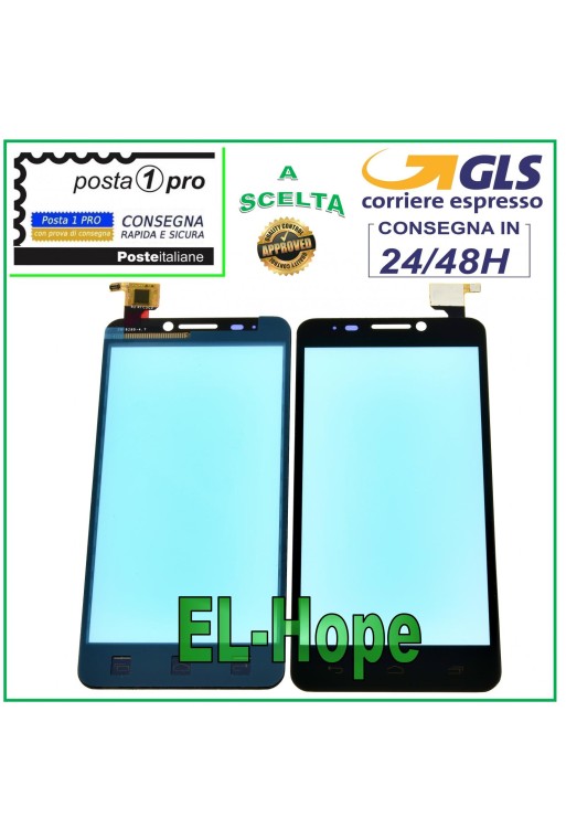 TOUCH SCREEN GLASS ALCATEL POP IDOL OT 6030 OT-6030D DIGITIZER BLACK