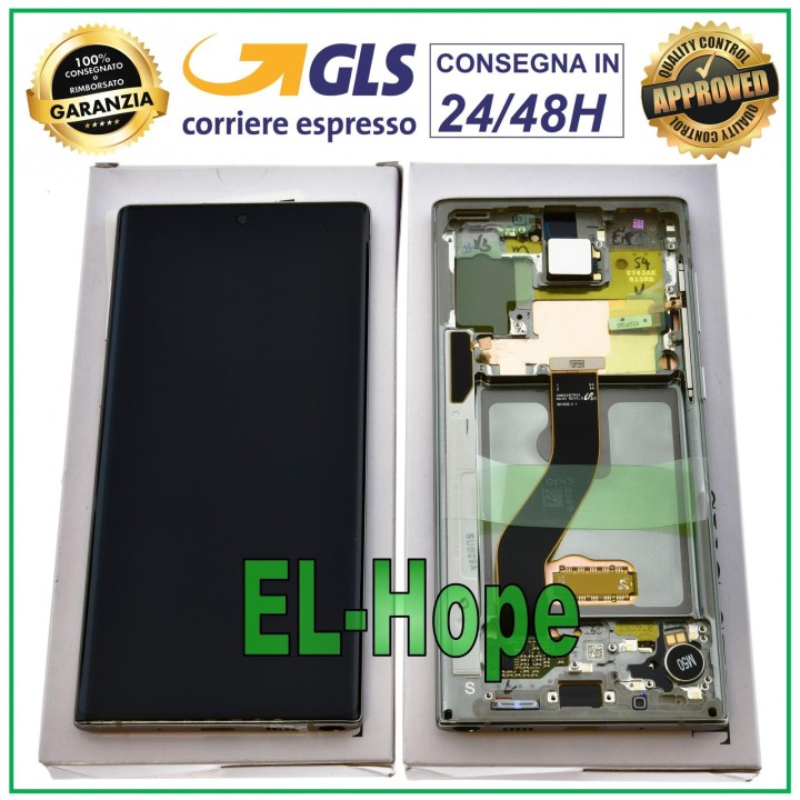 ORIGINAL DISPLAY SAMSUNG NOTE 10 SM-N970 N970F TOUCH SCREEN SILVER GH82-20818C