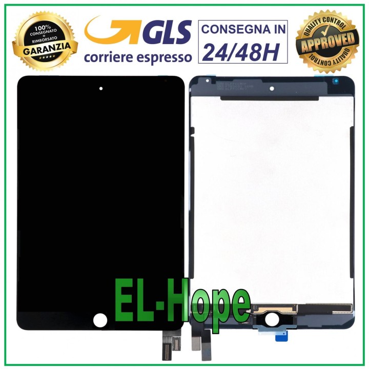 TOUCH SCREEN + LCD DISPLAY FOR APPLE iPad MINI 4 A1538 A1550 BLACK GLASS SCREEN