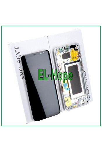 ORIGINAL FRAME LCD DISPLAY SAMSUNG GALAXY S8 SM-G950 G950 F TOUCH SCREEN SILVER