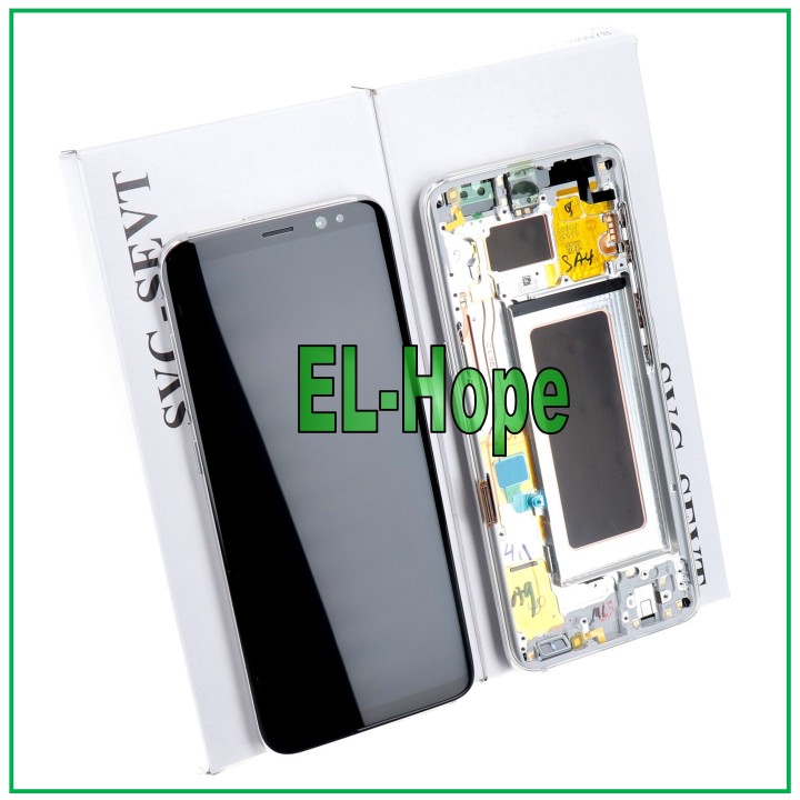 ORIGINAL FRAME DISPLAY SAMSUNG S8 SM-G950 G950 TOUCH SCREEN SILVER GH97-20473B