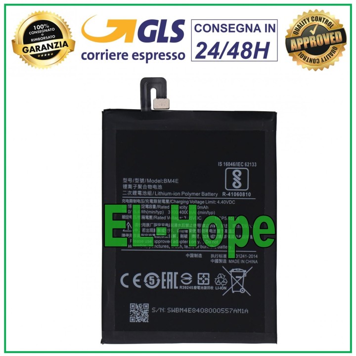 BATTERY BM4E FOR XIAOMI POCOPHONE F1 M1805E10A 4000 mAh BATTERY