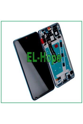 DISPLAY FRAME FOR HUAWEI P30 LITE NEW EDITION 24 MP TOUCH SCREEN ASSEMBLED BLUE