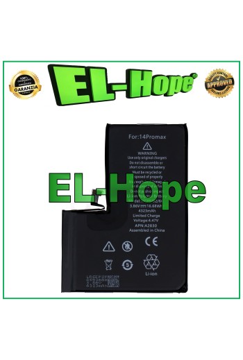 REPLACEMENT BATTERY FOR IPHONE 14 PRO MAX 4323 mAh 4.47V A2894 A2651