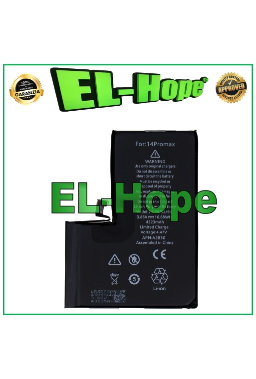 REPLACEMENT BATTERY FOR IPHONE 14 PRO MAX 4323 mAh 4.47V A2894 A2651