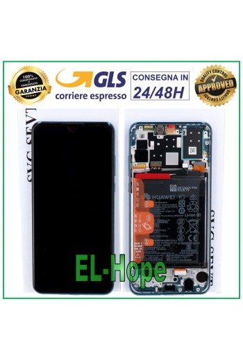 LCD DISPLAY TOUCH FRAME ORIGINAL BATTERY HUAWEI P30 LITE NEW EDITION 24 MP BLUE