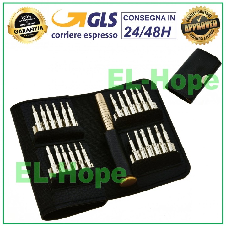 SET 25 PCS SCREWDRIVER TOOL TORX OPENING KIT IPHONE SMARTPHONE MACBOOK