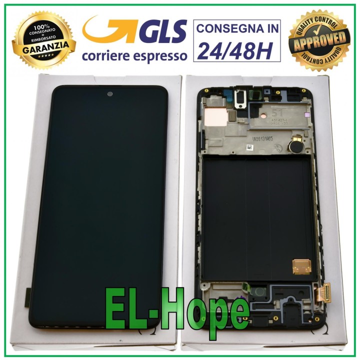 ORIGINAL LCD DISPLAY SERVICE SAMSUNG A51 SM-A515F TOUCH FRAME GLASS GH82-21669A