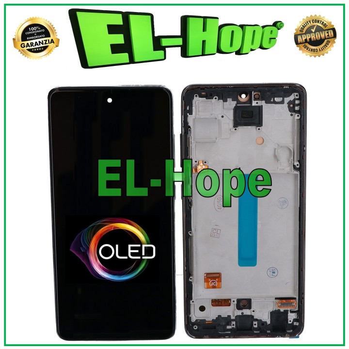 OLED LCD DISPLAY FOR SAMSUNG GALAXY A52S 5G SM A528 A528B TOUCH FRAME BLACK