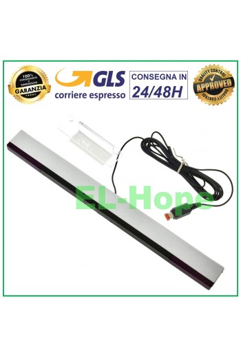 WIRED INFRARED MOTION SENSOR BAR FOR NINTENDO WII AND WII-U WITH CABLE