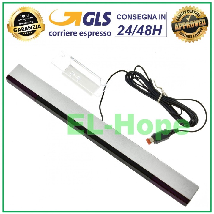 WIRED INFRARED MOTION SENSOR BAR FOR NINTENDO WII AND WII-U WITH CABLE