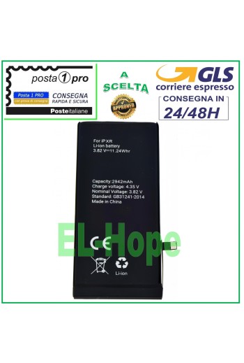 REPLACEMENT BATTERY FOR IPHONE XR 2942 mAh
