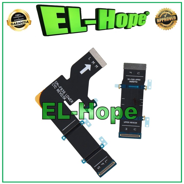 Pair of flat connection boards for the Samsung Galaxy Z Fold 4 SM-F936 display up and down.