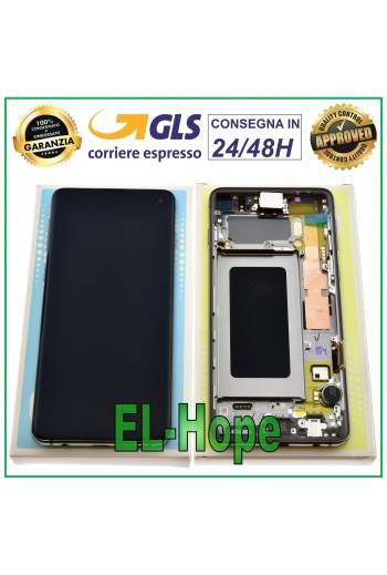 ORIGINAL LCD DISPLAY SAMSUNG GALAXY S10 SM-G973F DS TOUCH SCREEN PRISM BLACK