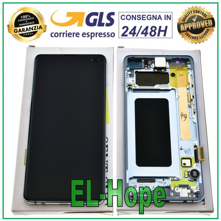 ORIGINAL DISPLAY SAMSUNG S10+ PLUS SM-G975F TOUCH SCREEN PRISM BLUE GH82-18849C