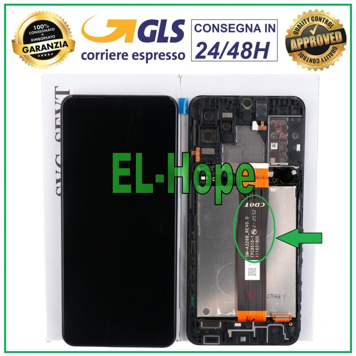 ORIGINAL DISPLAY FRAME SAMSUNG A32 5G SM-A326 SM-A326B TOUCH SCREEN GH82-25121A