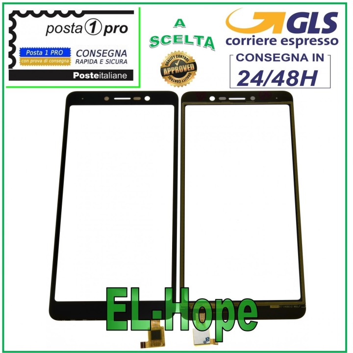 TOUCH SCREEN GLASS FOR WIKO TOMMY 3 DIGITIZER GLASS 5.45  BLACK