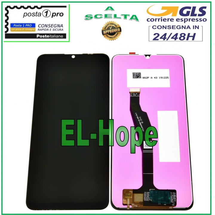 LCD DISPLAY FOR HUAWEI Y6P 2020 MED-LX9 MED-LX9N TOUCH SCREEN GLASS SCREEN BLACK