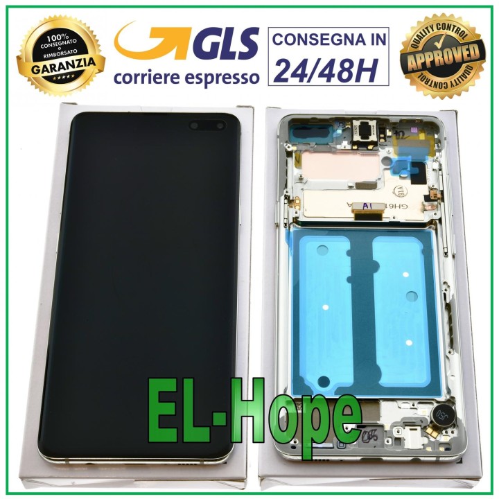 ORIGINAL LCD DISPLAY SAMSUNG GALAXY S10 5G SM-G977F TOUCH SCREEN CROWN SILVER