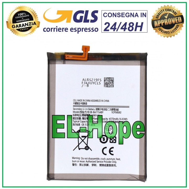 EB-BA715ABY BATTERY FOR SAMSUNG GALAXY A71 SM-A715 SM-A715F 4500 mAh BATTERY