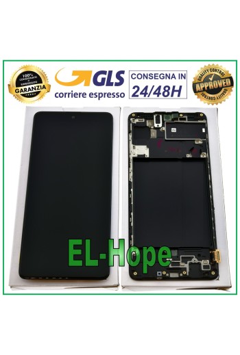 ORIGINAL LCD DISPLAY + FRAME SAMSUNG GALAXY A71 SM-A715F TOUCH SCREEN 6.7 BLACK