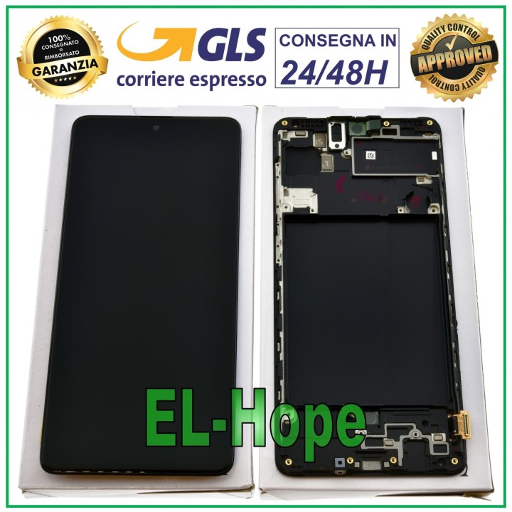 ORIGINAL RENEWED SAMSUNG A71 SM-A715F TOUCH SCREEN FRAME DISPLAY GH82-22152A