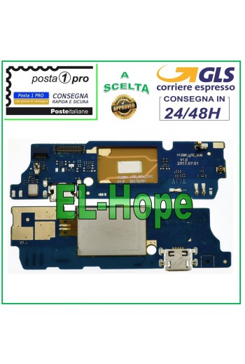 CHARGING CONNECTOR FOR WIKO VIEW + MICROPHONE DOCK PCB MICRO USB CHARGING