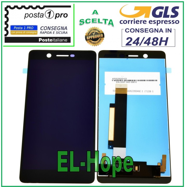 ASSEMBLED LCD DISPLAY FOR NOKIA 7 TA-1041 TOUCH SCREEN GLASS SCREEN 5.2  BLACK