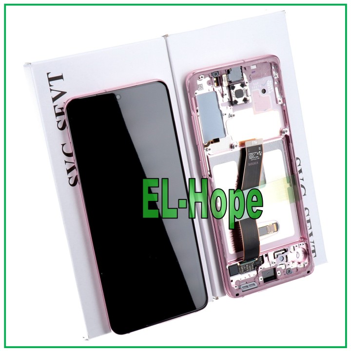 ORIGINAL FRAME DISPLAY SAMSUNG S20 SM-G980 G981 TOUCH SCREEN PINK GH82-22131D