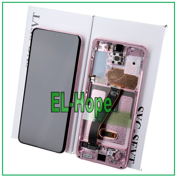ORIGINAL FRAME DISPLAY SAMSUNG S20 SM-G980 G981 TOUCH SCREEN PINK GH82-22131D