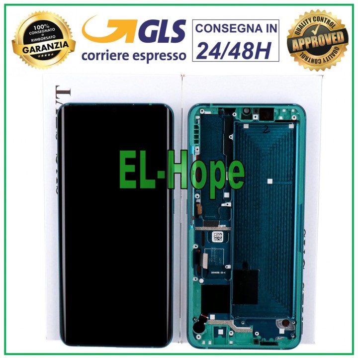 LCD DISPLAY + ORIGINAL FRAME XIAOMI Mi NOTE 10 /10 Pro TOUCH SCREEN GREEN GREEN