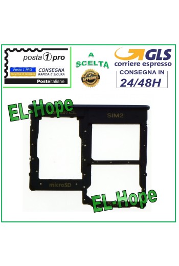 SLOT CART COMPARTMENT HOLDER NANO SIM MICRO SD SAMSUNG GALAXY A40 SM-A405F BLACK