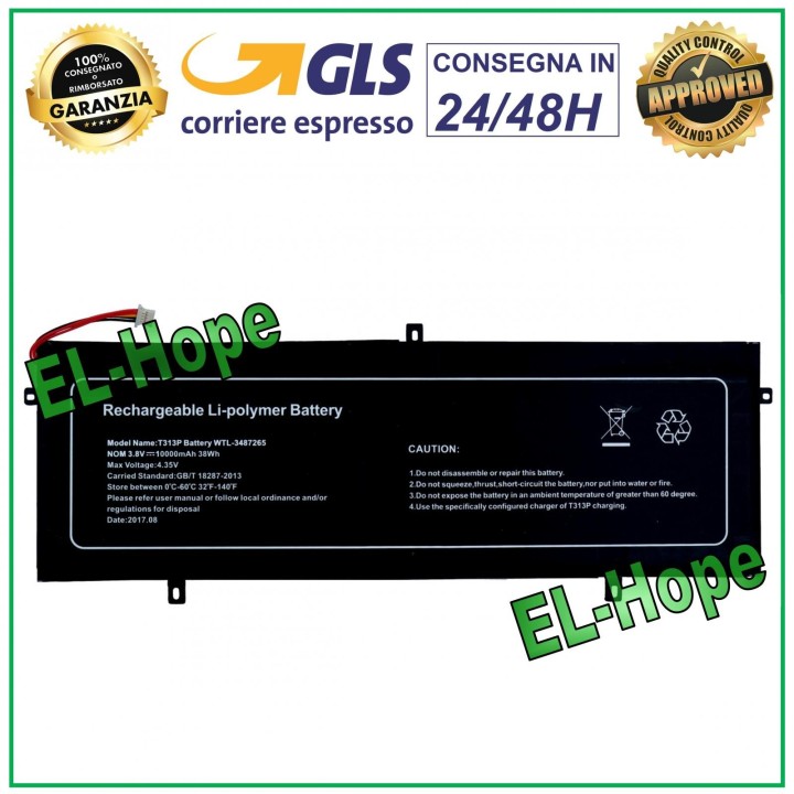 ORIGINAL BATTERY MEDIACOM SMARTBOOK M-SB140 SB141 SB142 10000 mAh WTL-3487265