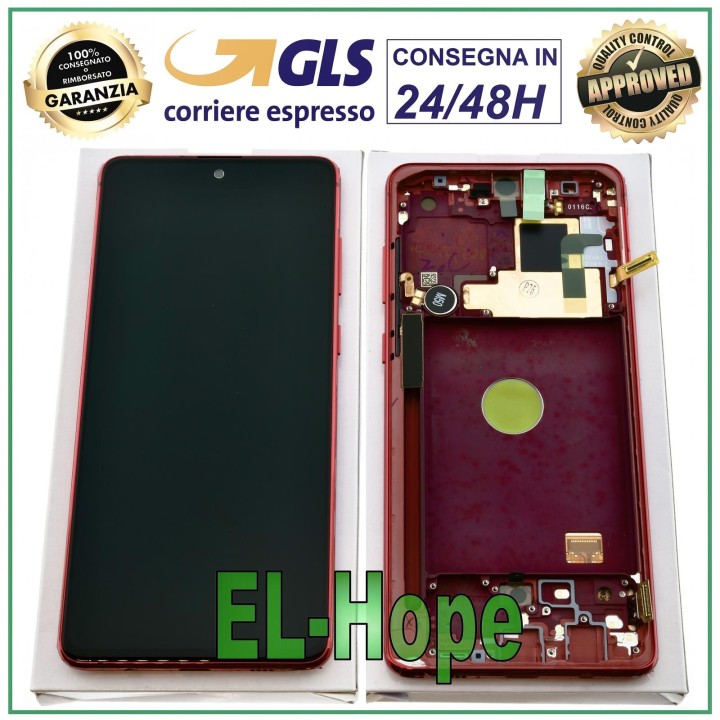 ORIGINAL DISPLAY SAMSUNG NOTE 10 LITE SM-N770 F TOUCH SCREEN RED GH82-22055C