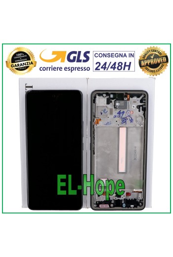 ORIGINAL FRAME LCD DISPLAY SAMSUNG GALAXY A53 5G 2022 SM A536 A536B TOUCH BLACK