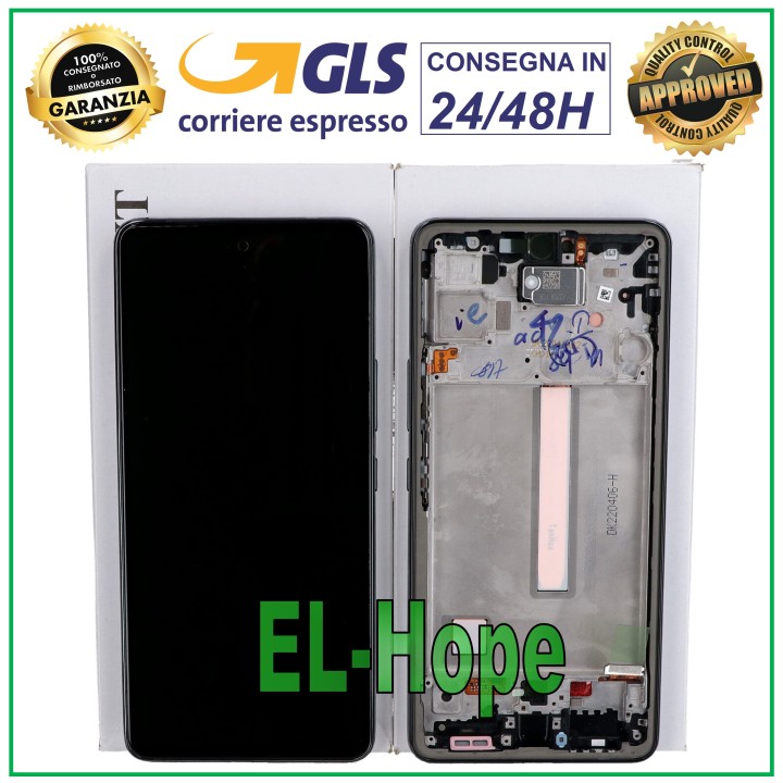 ORIGINAL LCD TOUCH DISPLAY SAMSUNG A53 5G SM A536 A536B BLACK FRAME GH82-28024A