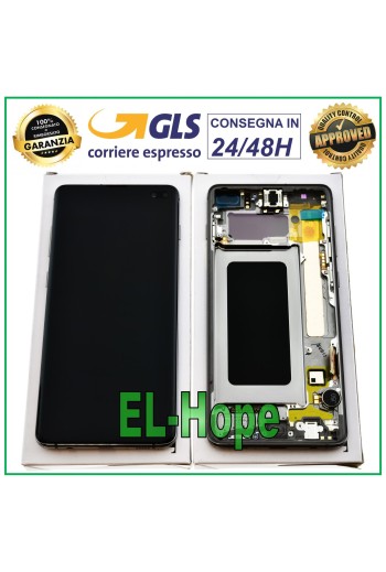 ORIGINAL LCD DISPLAY SAMSUNG GALAXY S10 PLUS SM-G975F TOUCH SCREEN PRISM BLACK