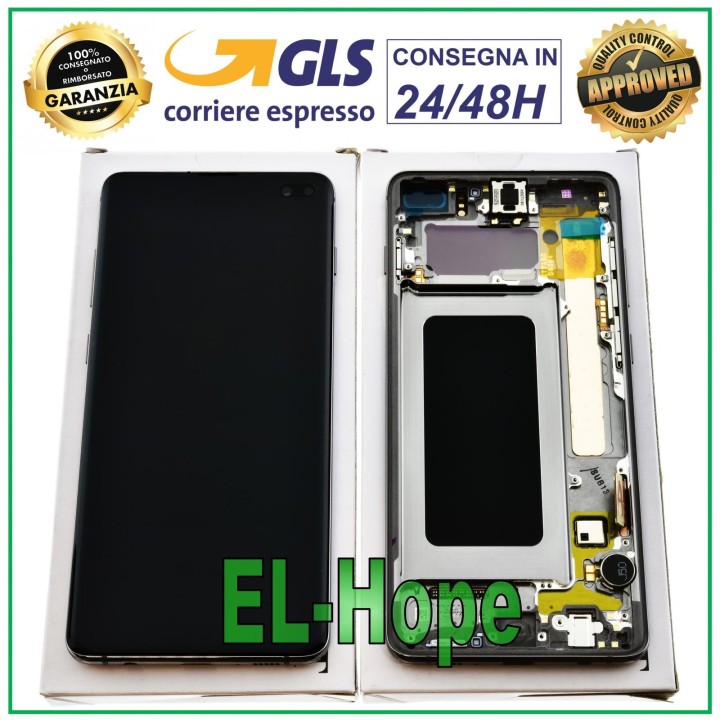 ORIGINAL DISPLAY SAMSUNG S10 PLUS SM-G975F TOUCH SCREEN PRISM BLACK GH82-18849A