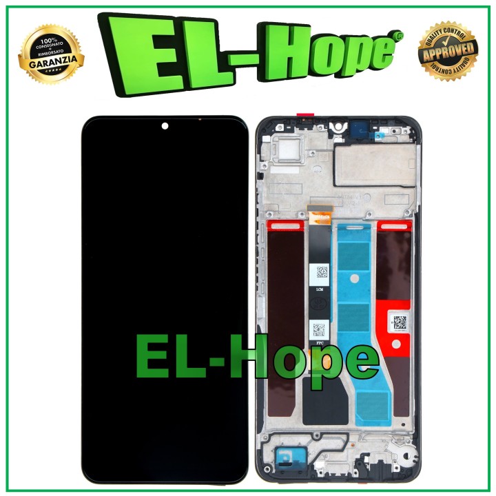 FRAME DISPLAY + LCD FOR OPPO REALME NOTE 50 RMX3834 TOUCH SCREEN BLACK GLASS
