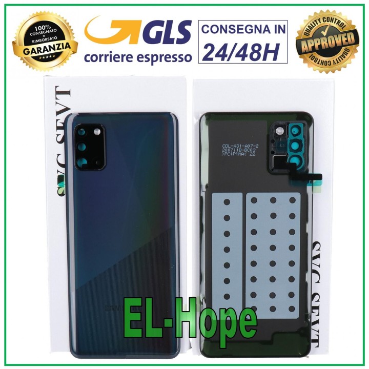 ORIGINAL SAMSUNG GALAXY A31 SM-A315 BATTERY COVER BLACK BACK COVER