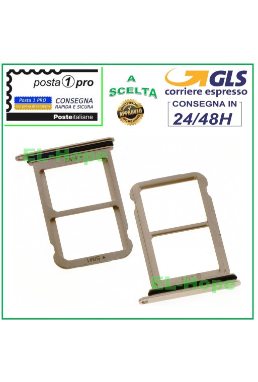 SLOT CART COMPARTMENT NANO DUAL SIM CARD FOR HUAWEI P20 EML-L09 GOLD