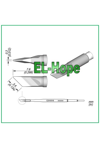CARTRIDGE C210018 JBC CARTRIDGE KNIFE 3.4 X 0.3 ORIGINAL SOLDERING IRON TIP