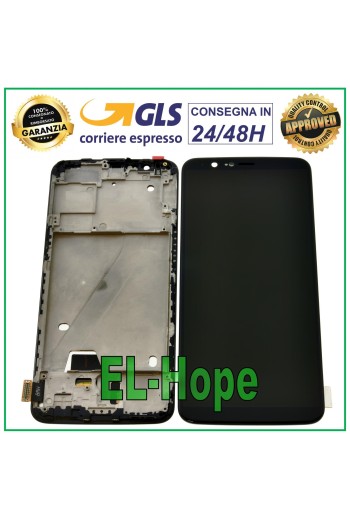 LCD DISPLAY FRAME FOR ONEPLUS 5T A5010 TOUCH SCREEN GLASS MONITOR SCREEN BLACK