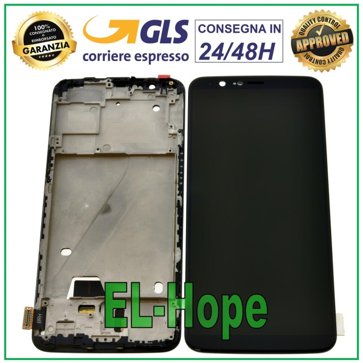 LCD DISPLAY FRAME FOR ONEPLUS 5T A5010 TOUCH SCREEN GLASS MONITOR SCREEN BLACK