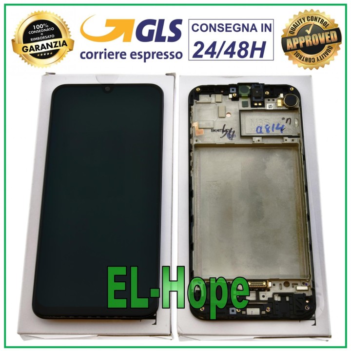 DISPLAY + FRAME ORIGINAL SAMSUNG M21 SM-M215F TOUCH SCREEN BLACK GH82-22509A