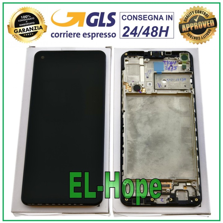 DISPLAY + ORIGINAL FRAME SAMSUNG A21S SM-A217F DS TOUCH SCREEN BLACK GH82-22988A