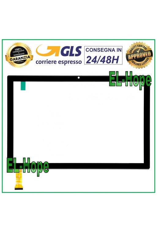 TOUCH SCREEN GLASS MEDIACOM SMARTPAD 10 AZIMUT 2 M-SP1AZ2T 1AZ2T ORIGINAL BLACK