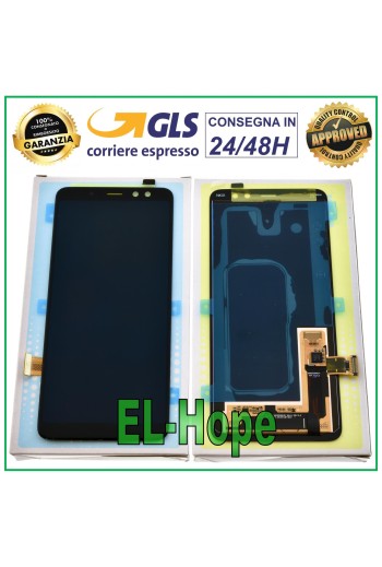 ORIGINAL SAMSUNG GALAXY A8 2018 SM A530 LCD DISPLAY TOUCH SCREEN BLACK GLASS